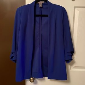 Olivia & Martin long blazer in royal blue